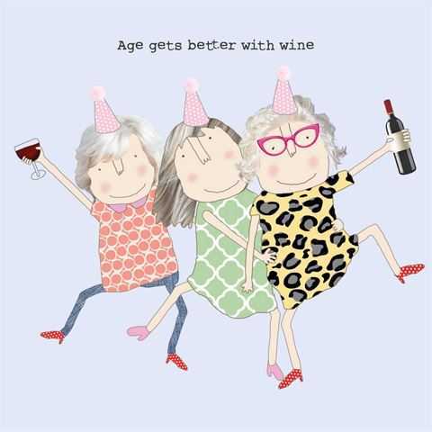 Rosie Made A Thing - Age Wine Girl - Birthday Card