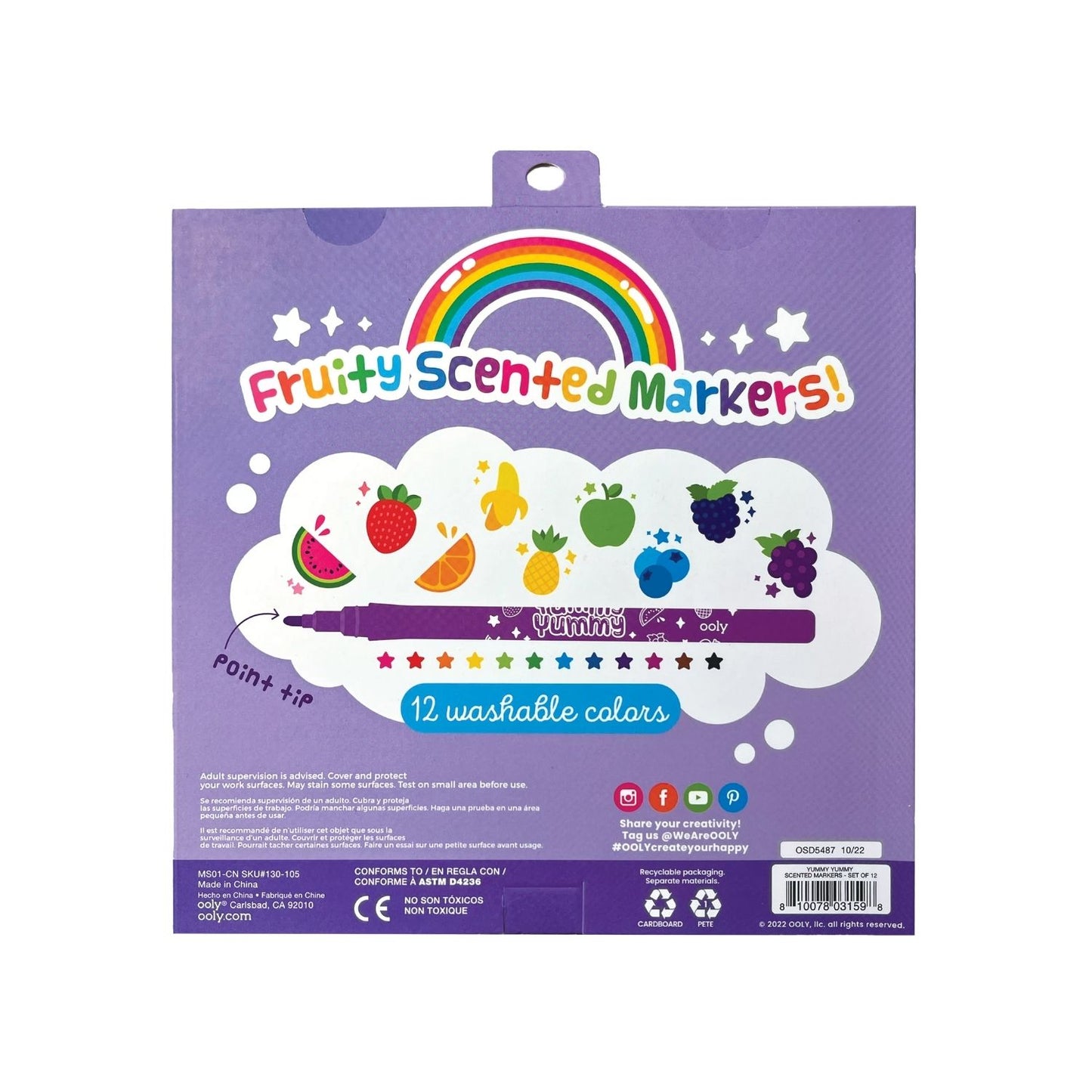 Yummy Yummy Scented Markers - Set of 12