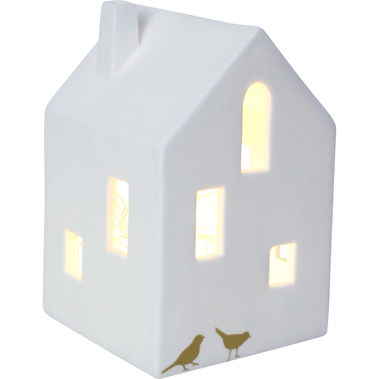 Porcelain Village Bird House Tealight Holder