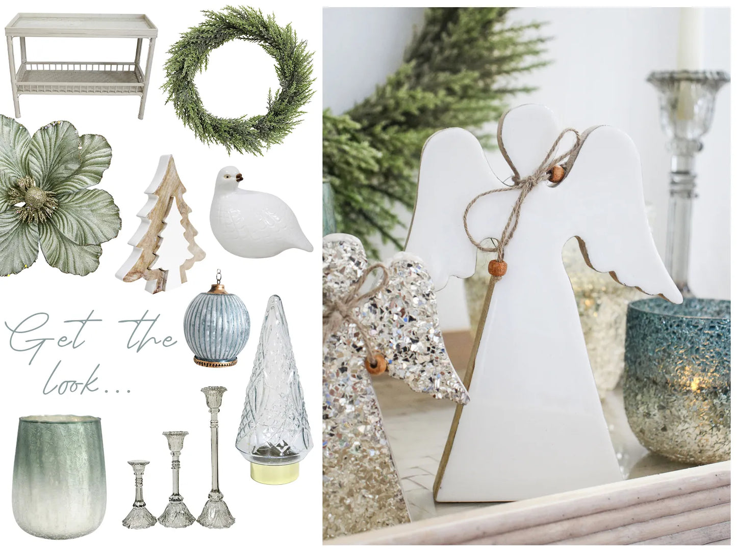 Glass Vintage Xmas Tree Med