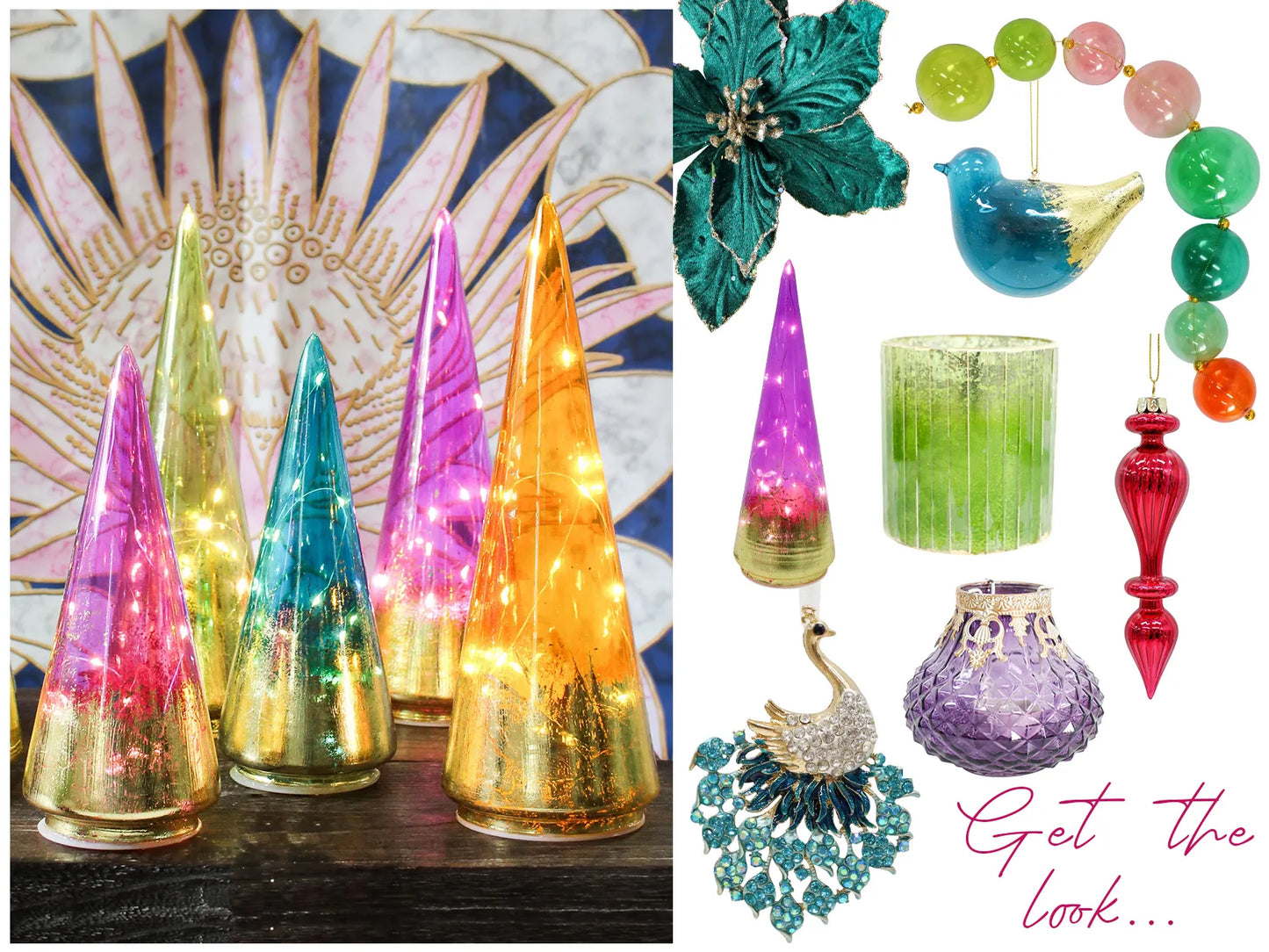 Glass Tree Jewel Led Lrg