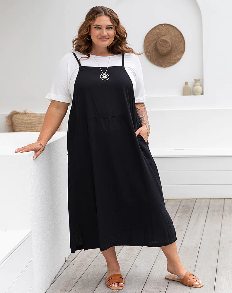 Apron Dress -Black