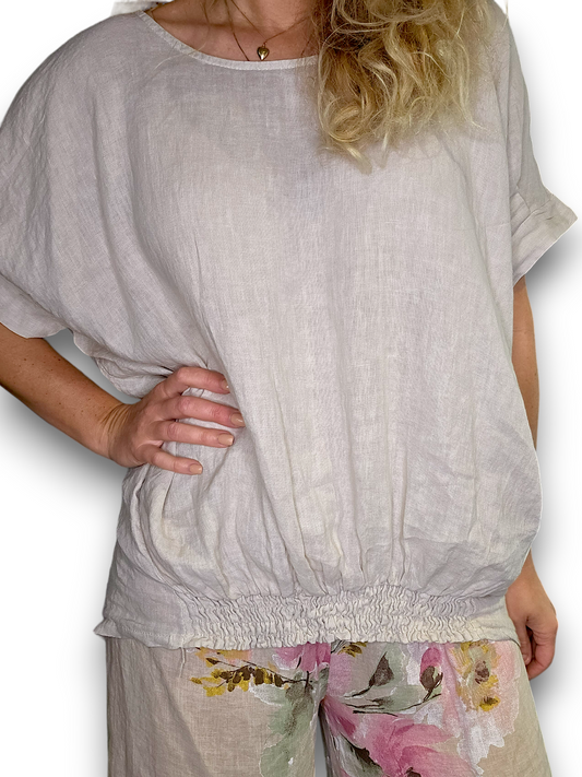 Helga May Beige Plain River Tee