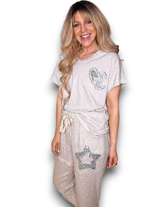 Diamante Heart Tee
