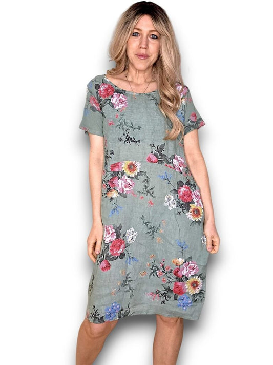 Sage Bouquet Jungle Dress