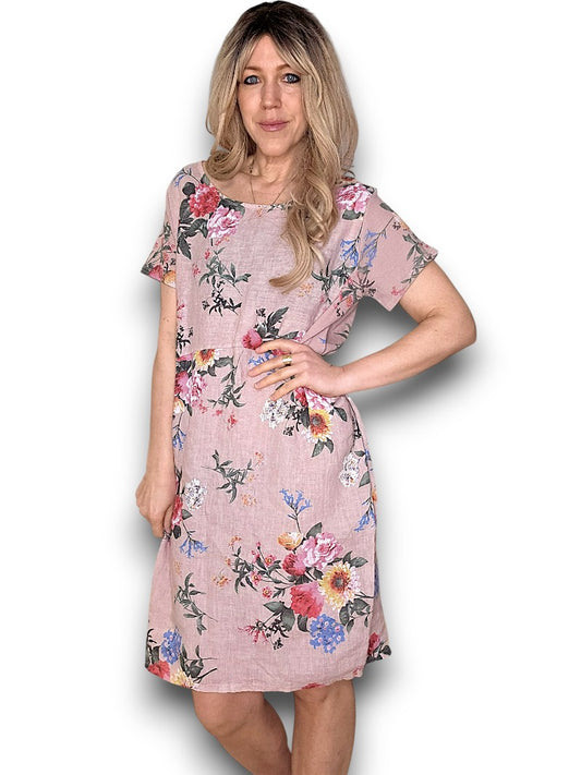 Baby Pink Bouquet Jungle Dress