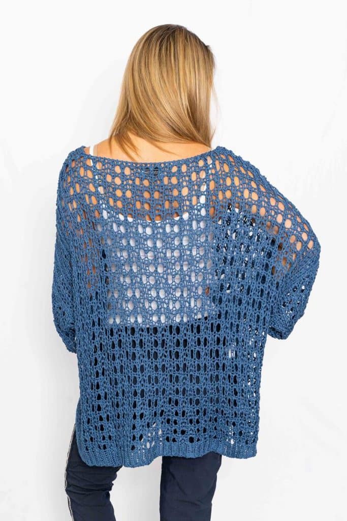 Kaila Crochet Top | Blue