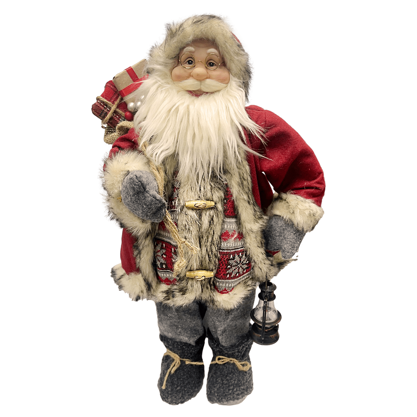 Santa with Toggle Coat and Bag