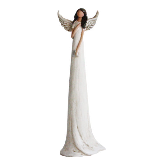 Upturned Wing Angel Hand on Heart