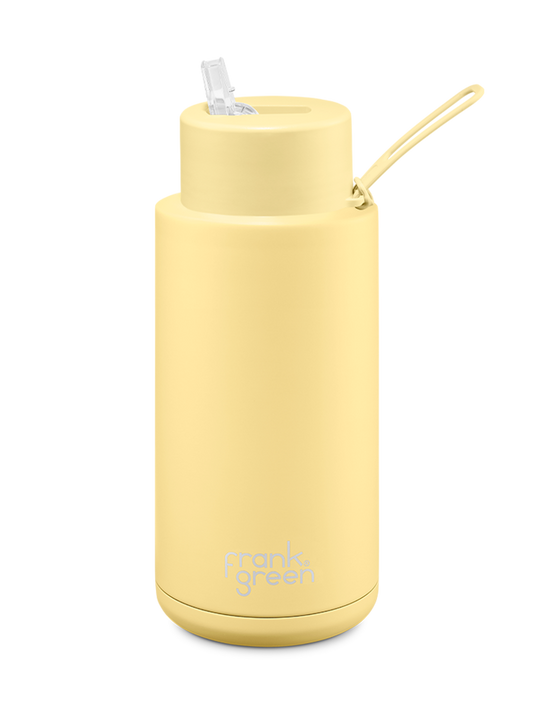 Frank Green Ceramic Reusable Bottle 1 litre | Buttermilk