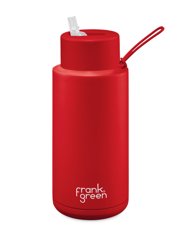 Limited Edition Ceramic Reusable Bottle - 34oz | Atomic Red