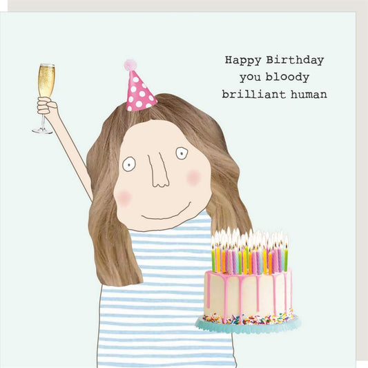 Rosie Made A Thing - Brilliant Human - Humour Card