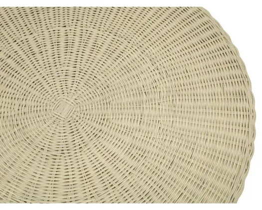 MULA WOVEN STOOL - NATURAL & WHITE