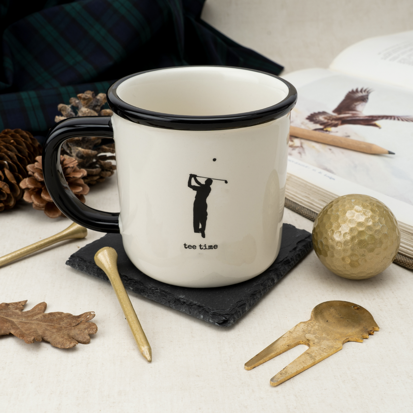 Tee Time stoneware mug