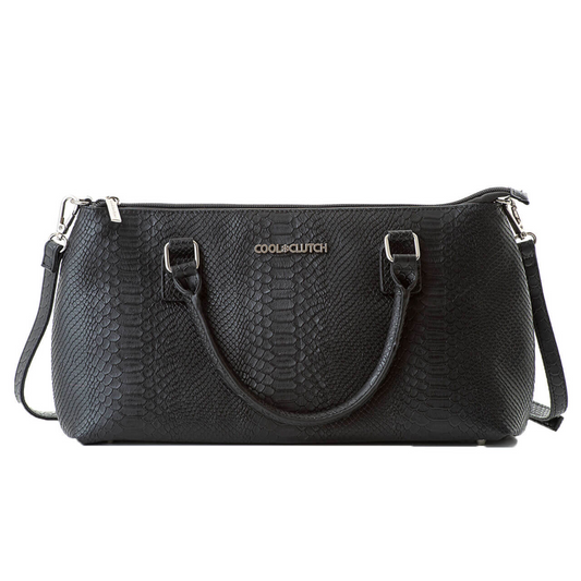 Kate Cool Clutch Bag (Black Snakeskin)