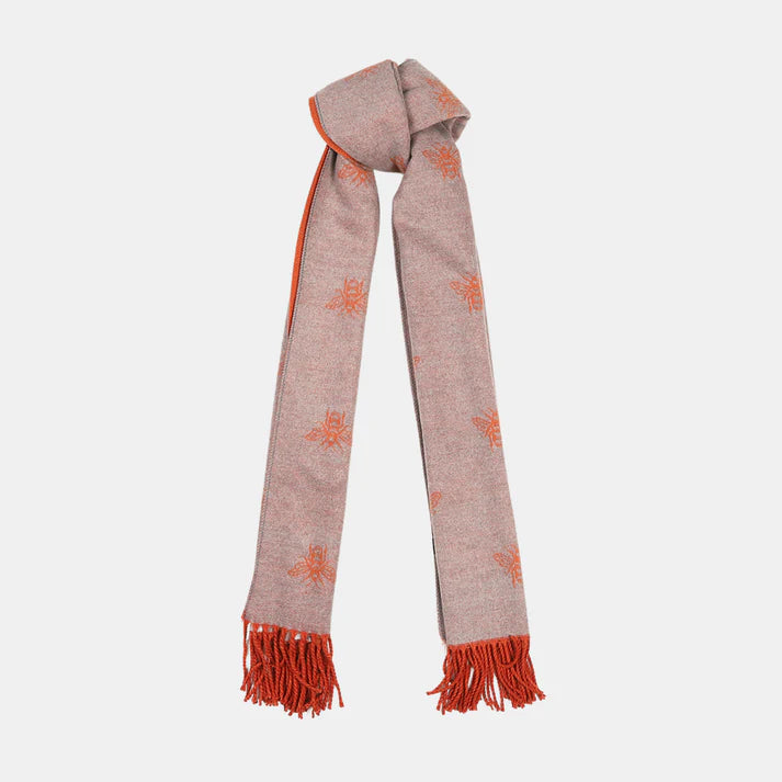 Honey Bee Double Sided Scarf - Orange