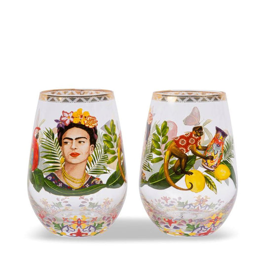 La La Land - Tribute Artist Frida Set of 2 - Glass Tumblers