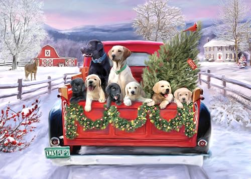 Festive Pups 1000-Piece Jigsaw Puzzle