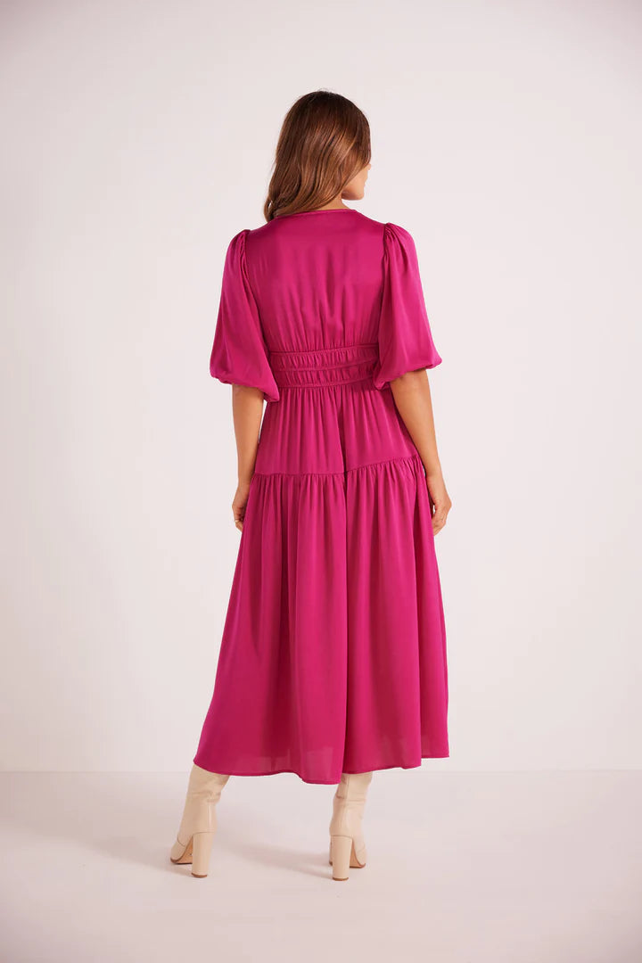 Safira Midi Dress | Berry