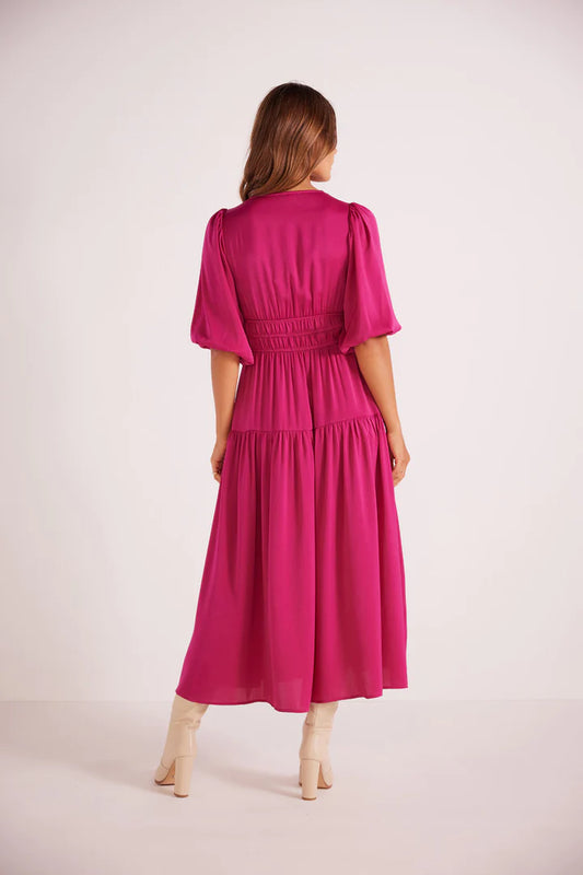 Safira Midi Dress | Berry