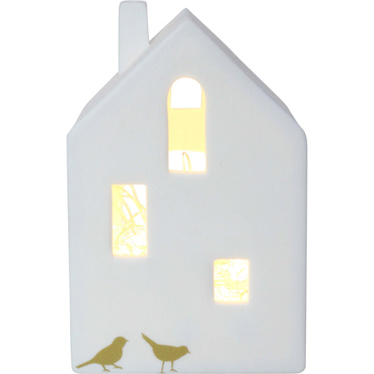 Porcelain Village Bird House Tealight Holder