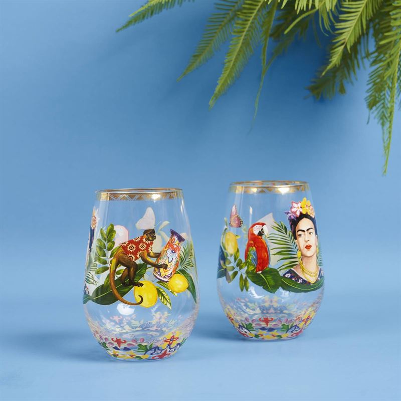 La La Land - Tribute Artist Frida Set of 2 - Glass Tumblers