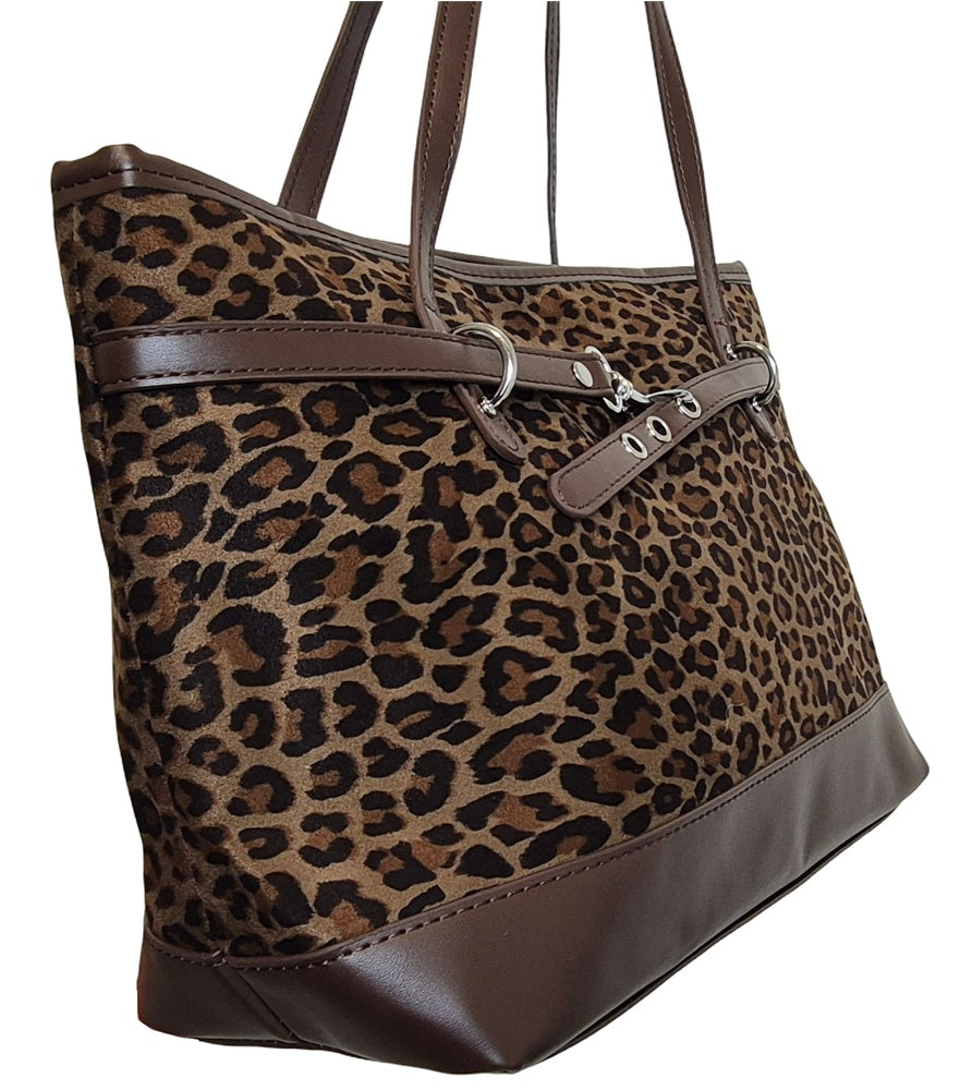 Savannah Luxe Tote Leopard Print