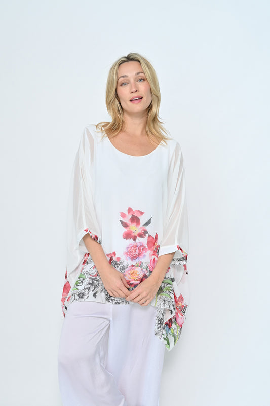 Big Floral Top | White