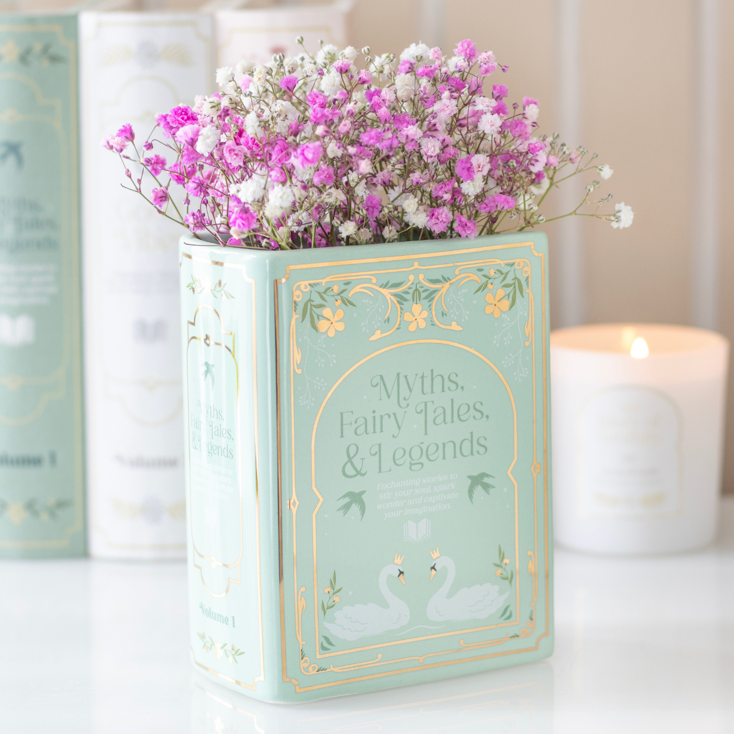 Green Book Shaped vase