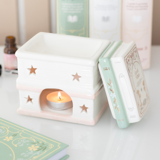 Book Stack oil burner and wax warmer
