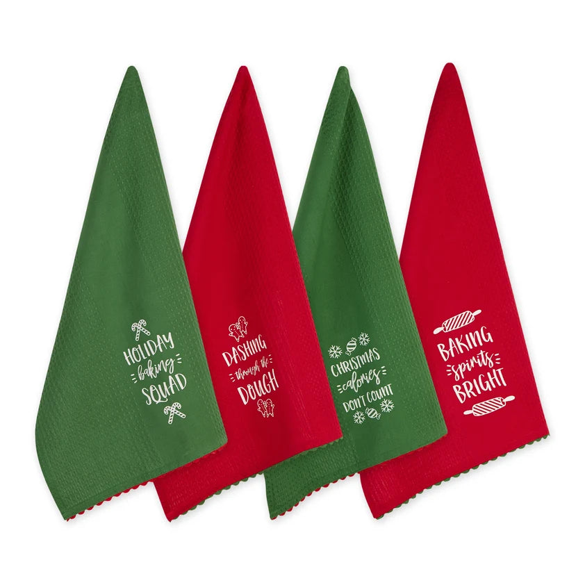 Christmas Baking Embellished Dishtowels