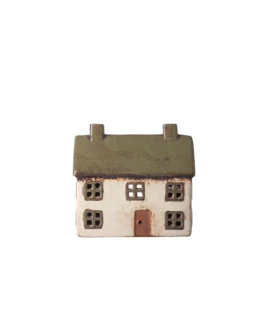 ALSACE TEALIGHT COTTAGE - OLIVE GREEN