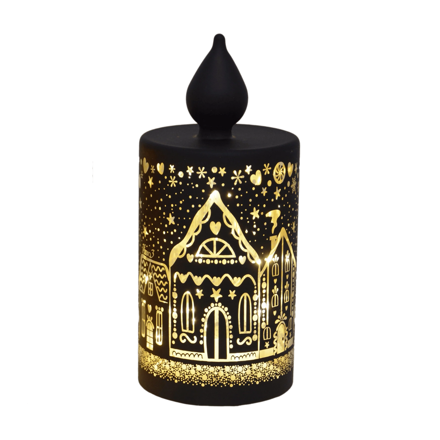 Black Etched Candle