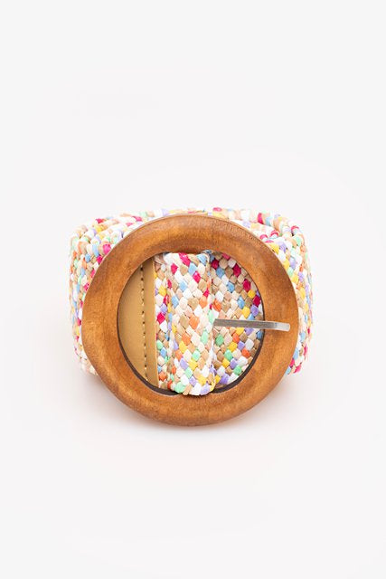 Rattan Stretch Belt | Multi