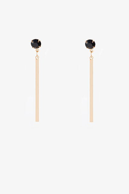 Black & Gold Rod Earring
