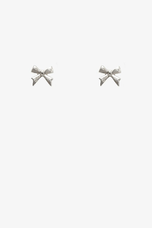 Mini Bow Earring | Silver