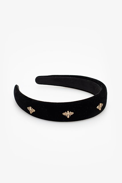 Black Velvet Bee Headband