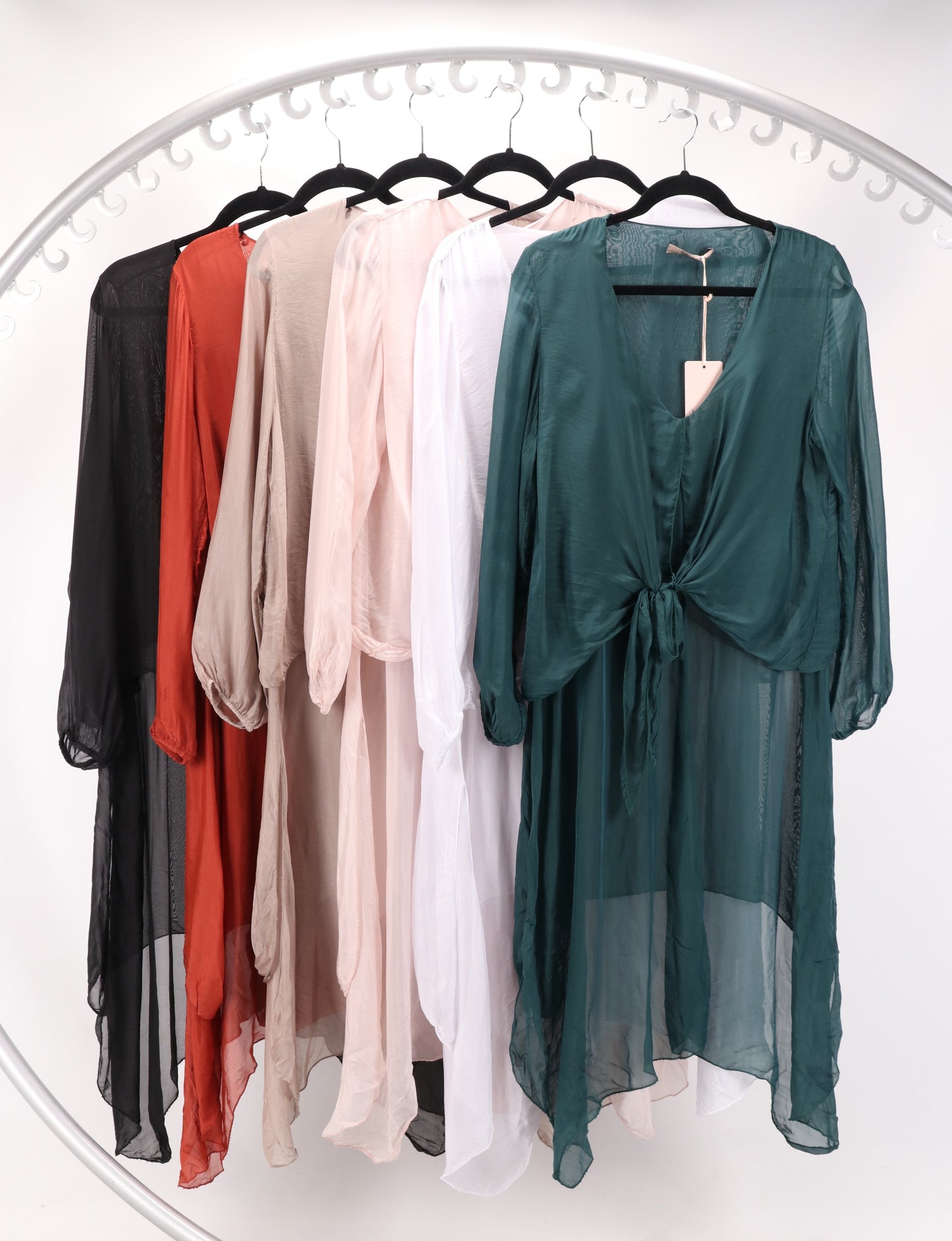 Long Silk Jacket | Black