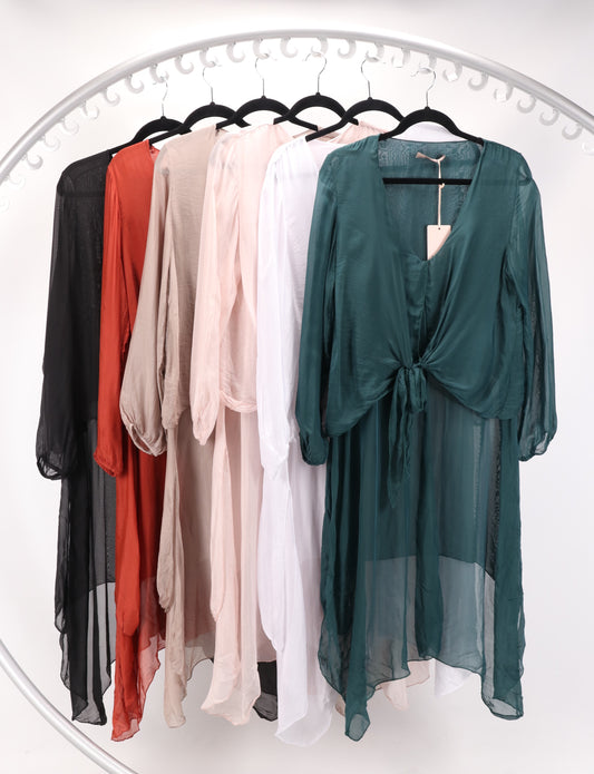 Long Silk Jacket | Black