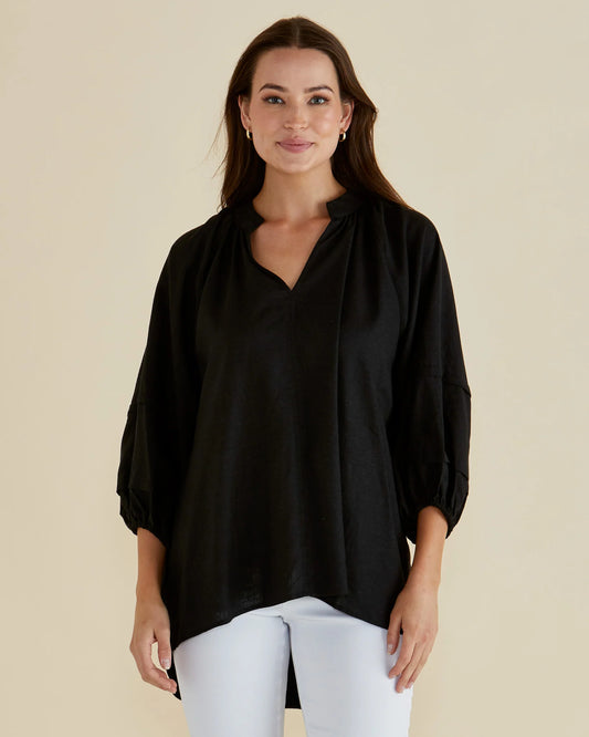 Grazia Blouse - Black Size 14