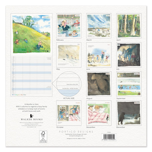 Going On A Bear Hunt Square Family Planner Wall Calendar 2024