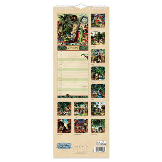 Alice in Wonderland Slim Calendar 2024