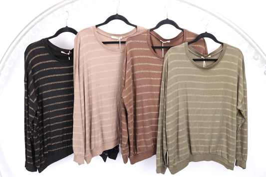 Stripe viscose top