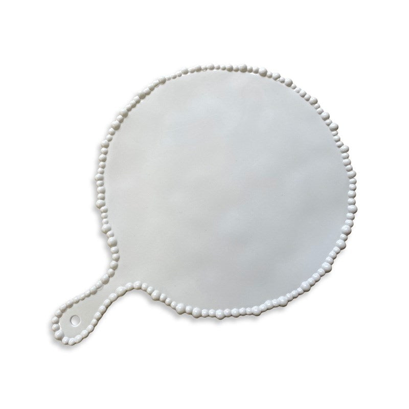 Pearl Melamine Platter Handle Round