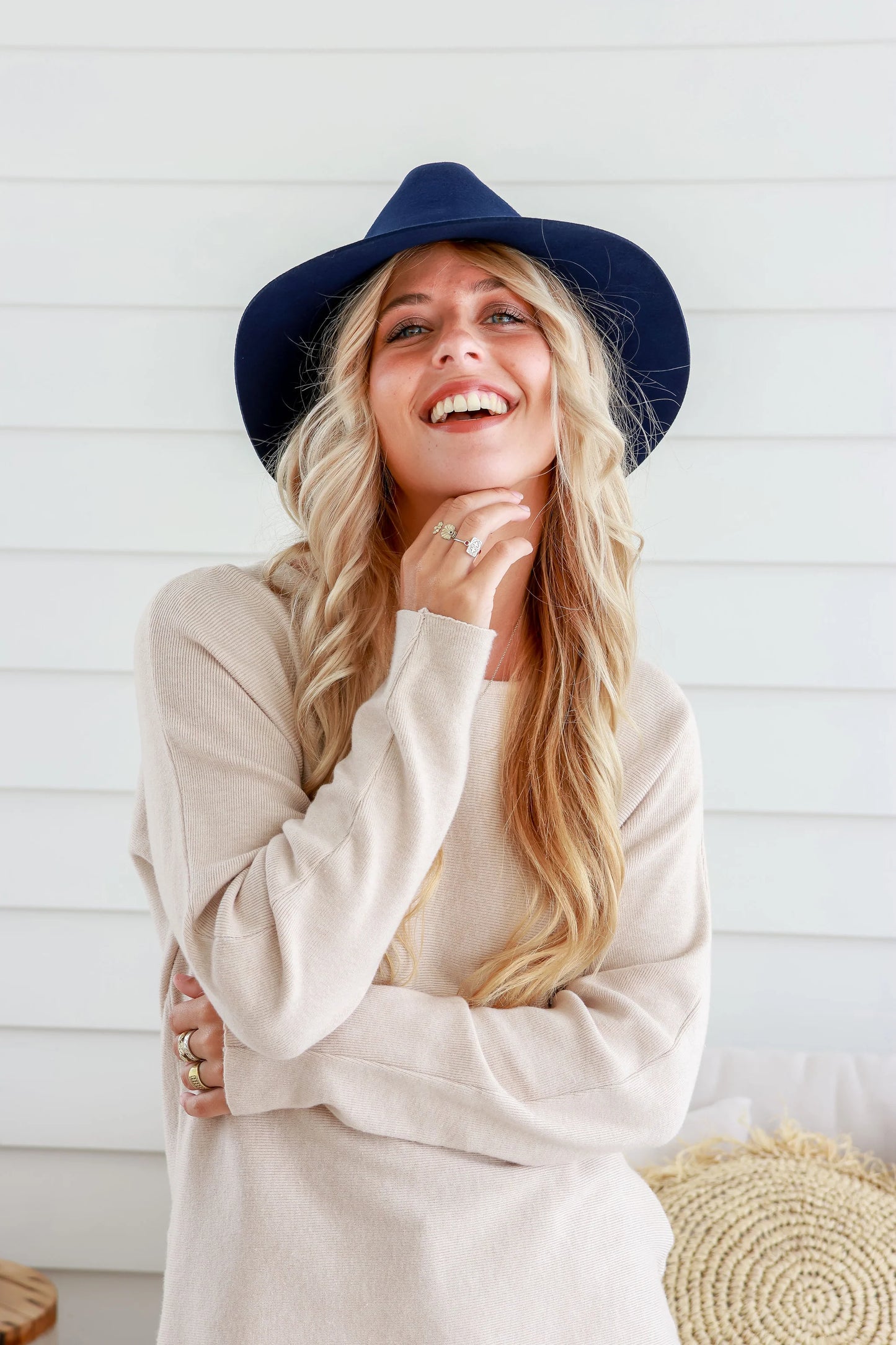 The Panama hat | Navy