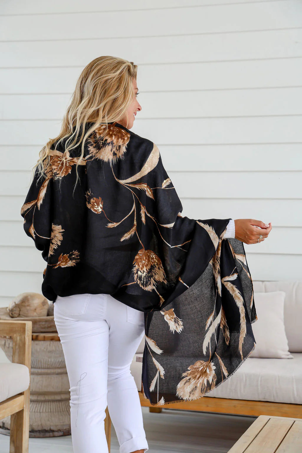 Winter Thistle Layered Scarf