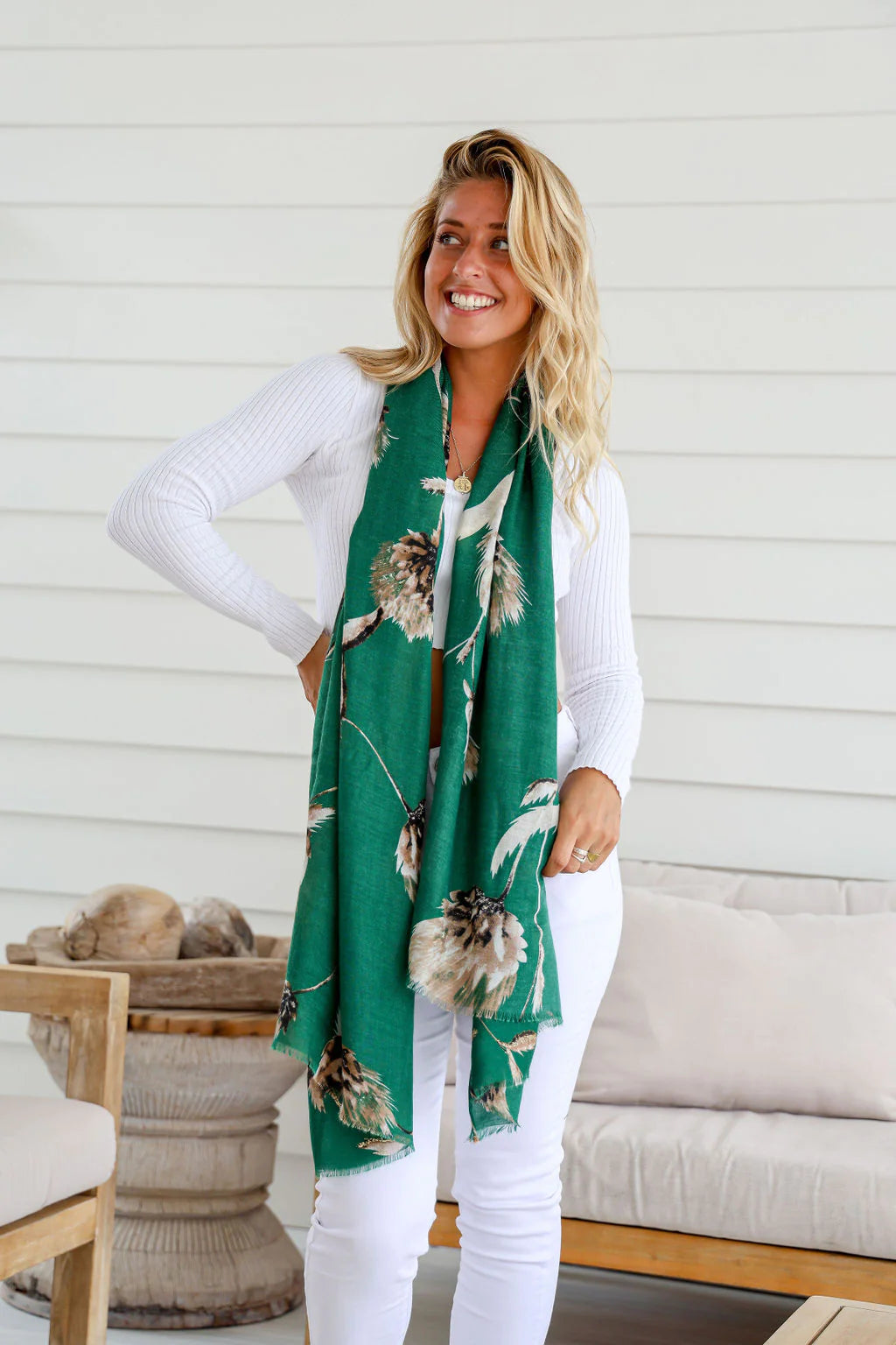 Winter Thistle Layered Scarf