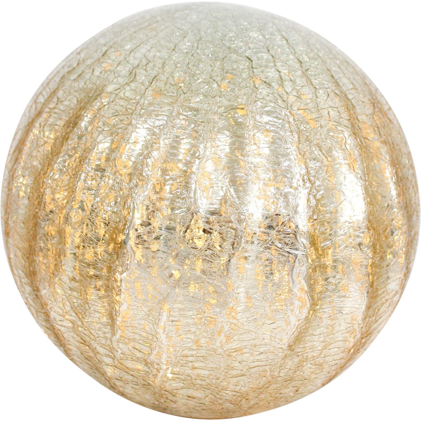 Glass Ball Nougat Crackled Lrg Led