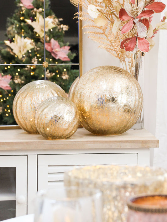 Glass Ball Nougat Crackled Xl Led