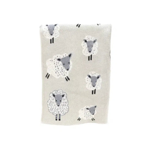 Cotton Throw Multi Lambs 80×100